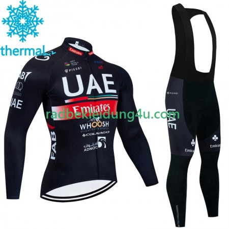 Set Langarmtrikot + Trägerhose Lange Winter Thermal Fleece Uae Emirates 2023 N001